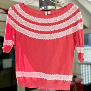 Frenchi Coral Knit Top - S